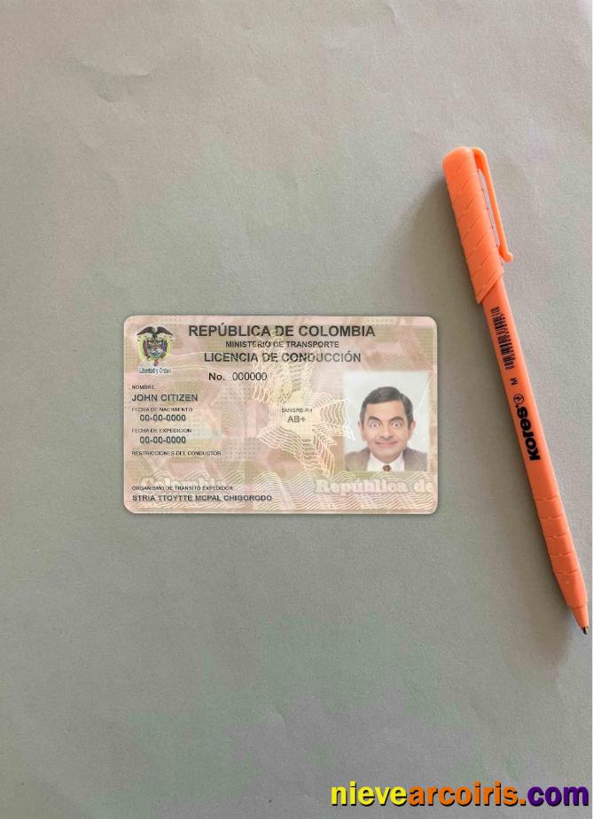 Colombia driving license photolook